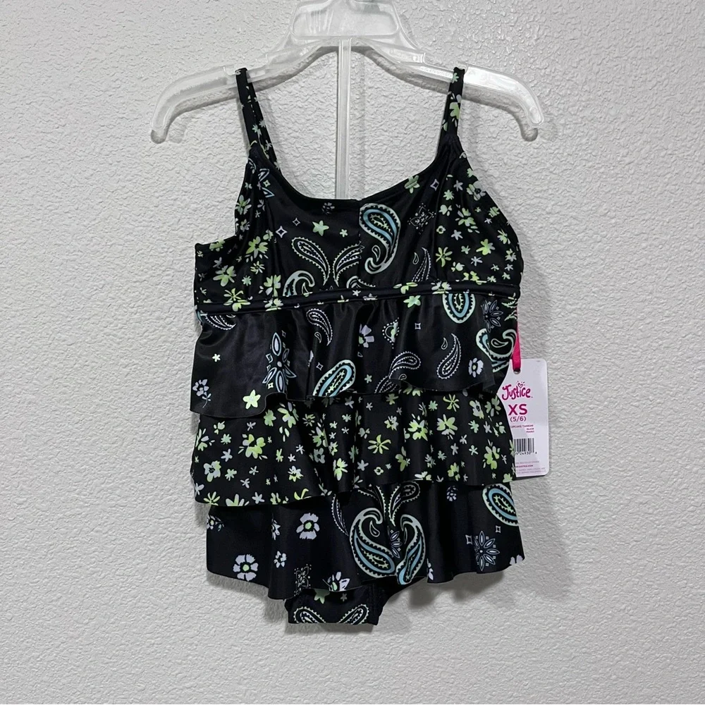 Justice black patterned